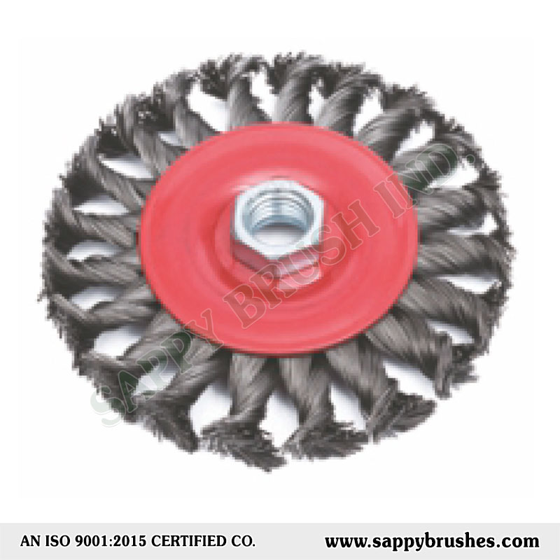 Twisted Knot Wheel Brushes with Nut