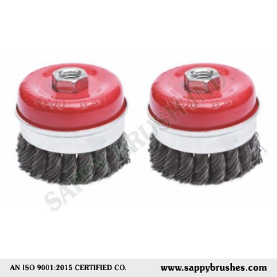 Crimped Wire & Twisted Knot Cup Brush